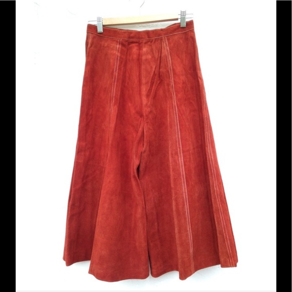 Vintage Rare Bonwit Teller SUEDE Vest &  GAUCHO Set // Roger Kuper / Small - Picture 5 of 15